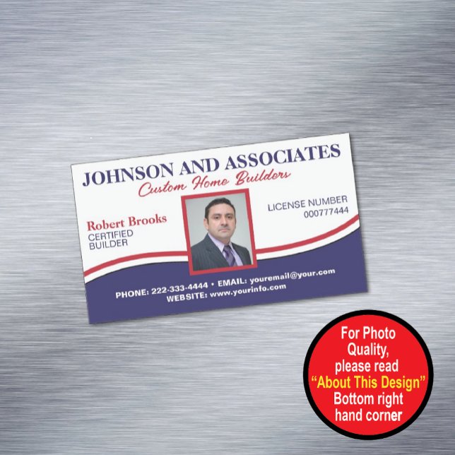 Professional Employee Magnetic Business Cards (Creator Uploaded)