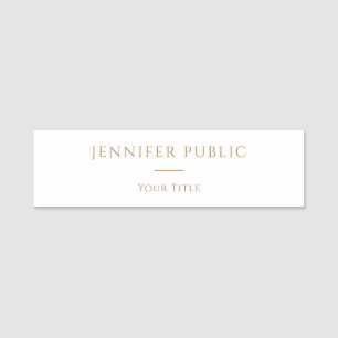 Professional Employee Modern Elegant Template Name Tag