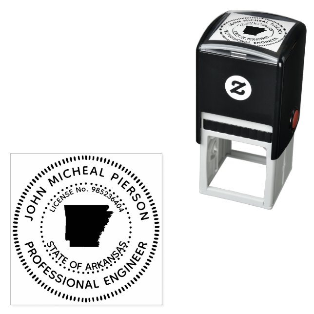 Professional Engineer Arkansas Self-inking Stamp (In Situ)