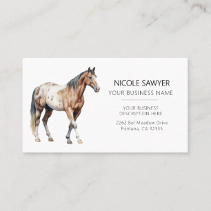 Professional Equestrian Personalised Equine Horse Business Card