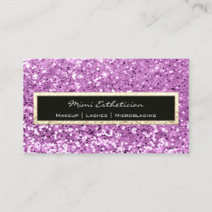 Professional Event Eyelash Glitter Gold Black Purp Business Card