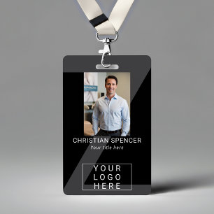 Professional Event ID Lanyard name QR code photo ID Badge
