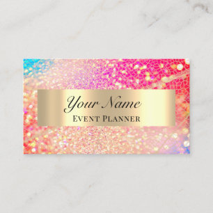 PROFESSIONAL EVENT PLANNER MAKEUP ARTIST GOLD QR APPOINTMENT CARD