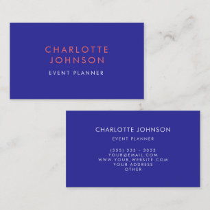 Professional Event Planner Modern Business Card