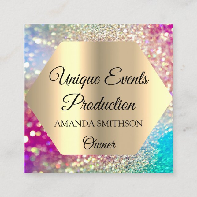 Professional Event Wedding Planner Influencer Blog Square Business Card (Front)