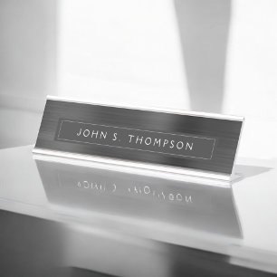 Professional Executive Black Modern Business Desk Name Plate