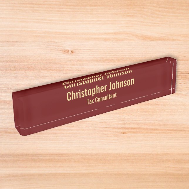 Professional Executive Business Office Faux Gold Nameplate (Professional Executive Business Office Faux Gold Name Plate)
