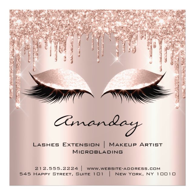 Professional Eyelash Extension Micorblading Rose Photo Print (Front)