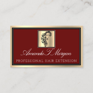 Professional Eyelash Hair Extension Brows Gold VIP Business Card