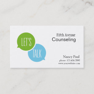 Professional Family, Marriage, Youth Counseling Business Card
