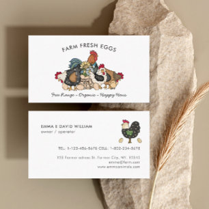 Professional Farm Fresh Eggs Chicken Egg Business Card