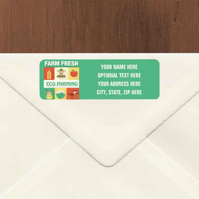 Professional Farmer Iconic Designed Return Address Label (Creator Uploaded)
