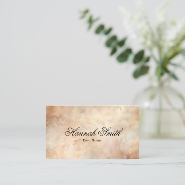 Professional faux glamourous modern elegant plain business card (Standing Front)