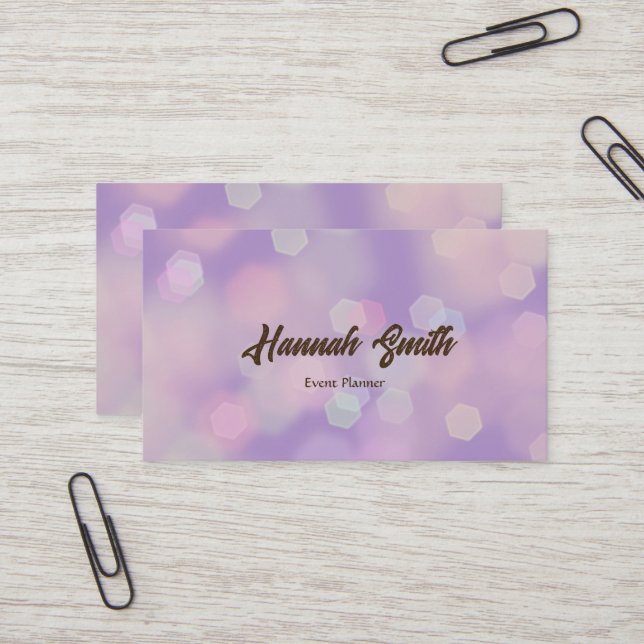 Professional faux glamourous modern elegant plain business card (Front/Back In Situ)