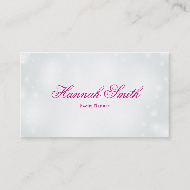 Professional faux glamourous modern elegant plain business card (Front)