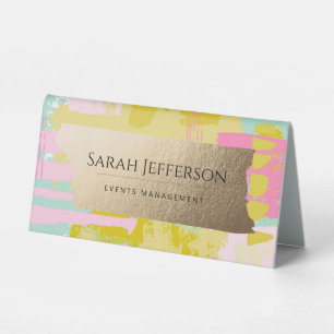 Professional Faux Gold Neo Mint Abstract Modern