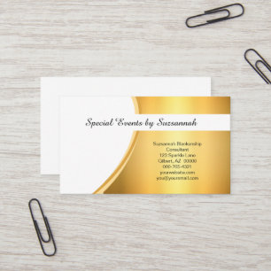 Professional Faux Gold Template Text Only Business Card