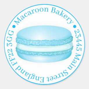 Professional Favour Bag Stickers - Macaroon Blue