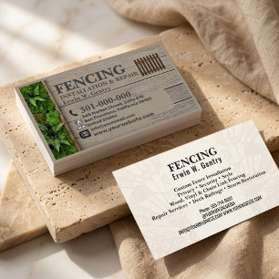 Professional Fence Installation & Repair Services  Business Card