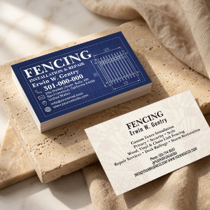 Professional Fence Installation & Repair Services  Business Card