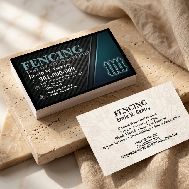 Professional Fence Installation & Repair Services  Business Card (Creator Uploaded)
