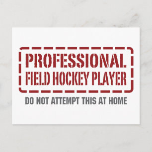Professional Field Hockey Player Postcard