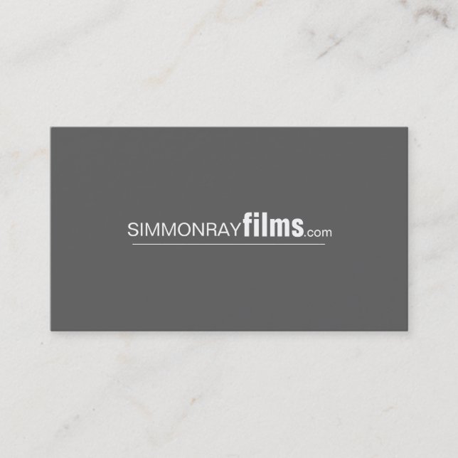 Professional Film Maker, Director Business Card (Front)