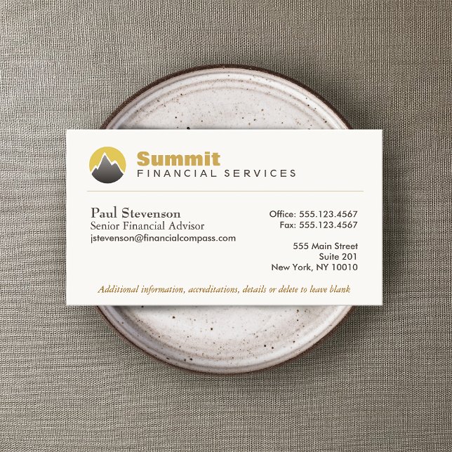 Professional Financial Advisor & Analyst Finance Business Card (Creator Uploaded)