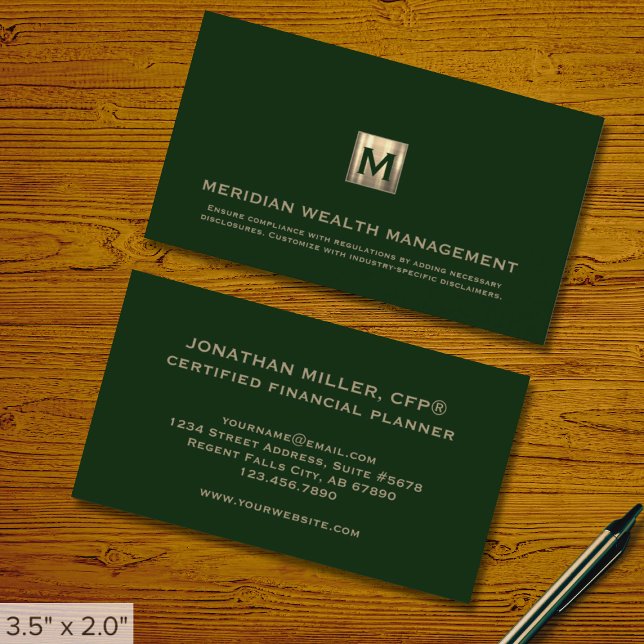 Professional Financial Services Business Card (Creator Uploaded)