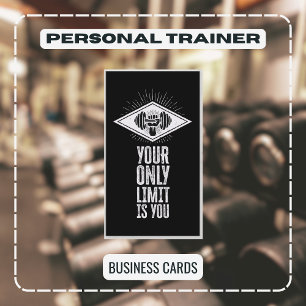 Professional Fitness and Gym Personal Trainer Business Card