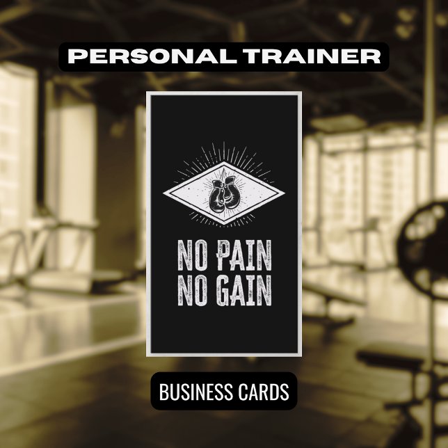Professional Fitness Health and Nutrition Trainer Business Card (Creator Uploaded)