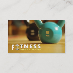 Professional Fitness Personal Trainer Kettlebell Business Card