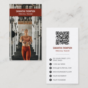 Professional Fitness Photo Social Media Influencer Business Card