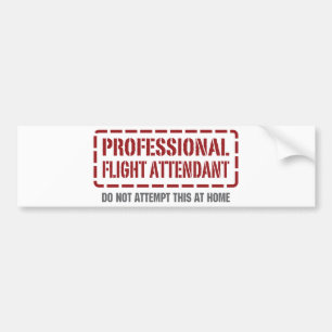 Professional Flight Attendant Bumper Sticker
