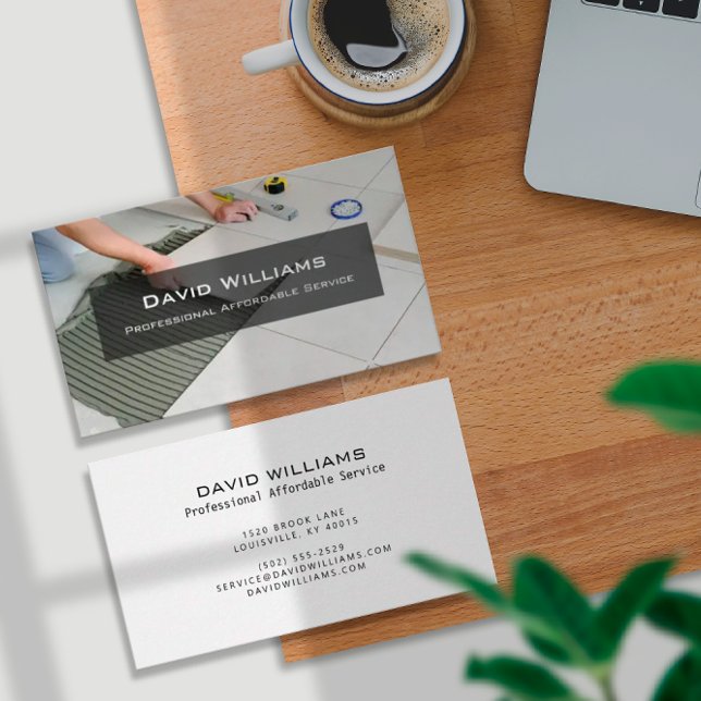 Professional Flooring and Tiler Business Card (Creator Uploaded)