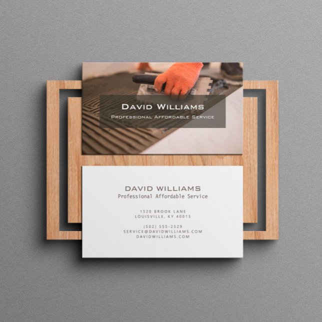 Professional Flooring and Tiler Business Card (Creator Uploaded)
