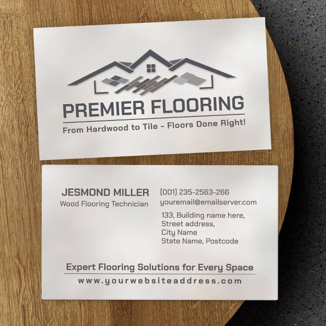 Professional Flooring Services -Floor installation Business Card (Creator Uploaded)