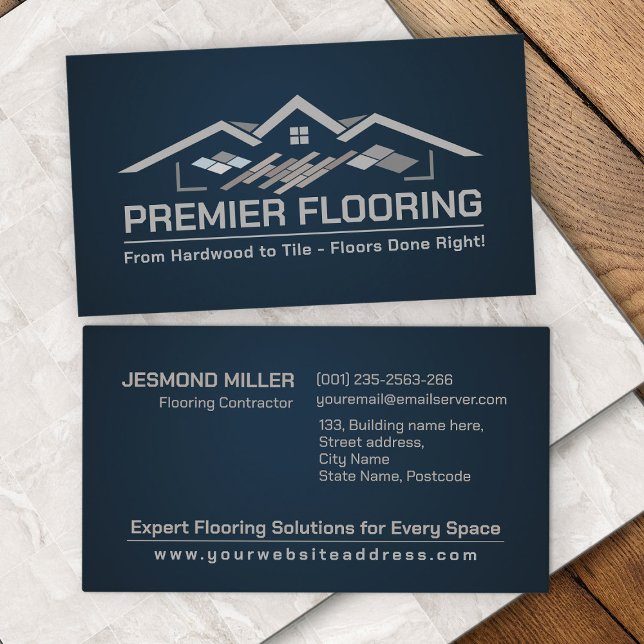 Professional Flooring Services -Floor installation Business Card (Creator Uploaded)