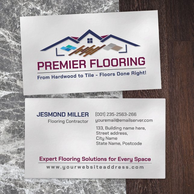 Professional Flooring Services -Floor installation Business Card (Creator Uploaded)