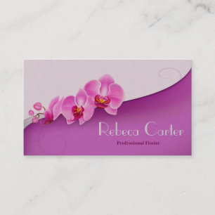 Professional Florist Business Card Purple Orchid