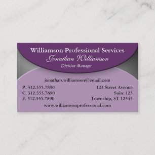 Professional Fold Purple Business Cards