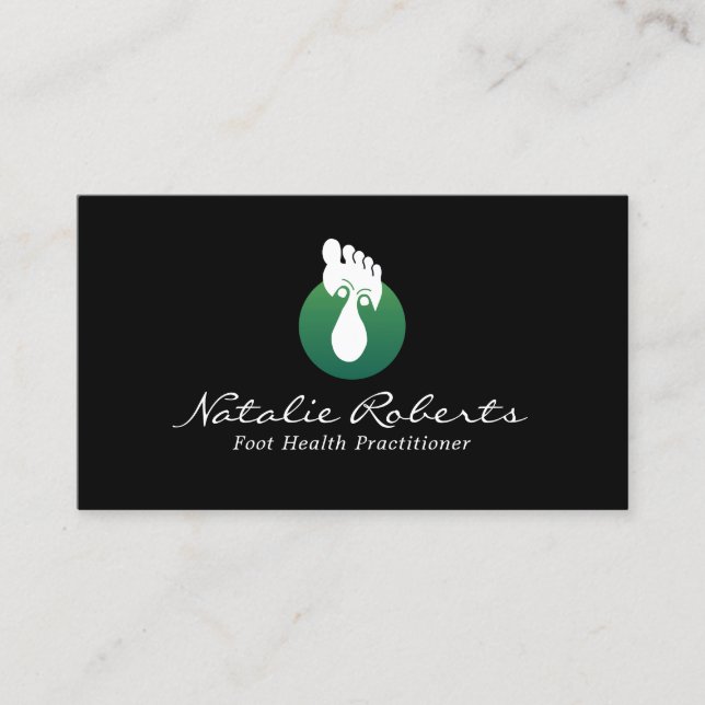 Professional Foot Massage Therapy Reflexology Spa Business Card (Front)