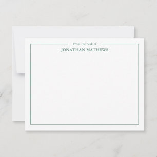 Professional From the desk of Square Border Green Card