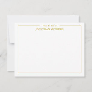 Professional From the desk of Square Border Yellow Card