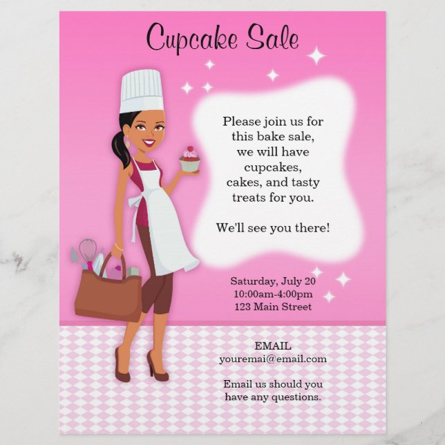 Professional Fun Baking Bake Sale Custom Flyers (Front)