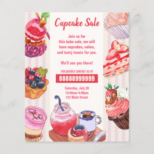 Professional Fun Baking Bake Sale Custom Flyers
