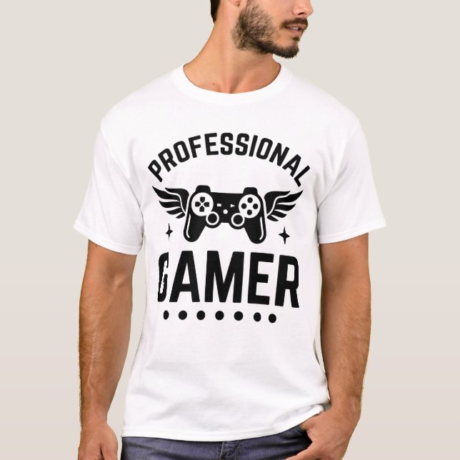 Professional Gamer Minimalist T-Shirt - Sleek E-Sp (Front)