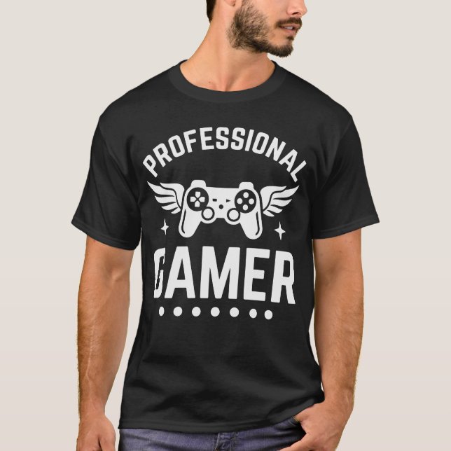 Professional Gamer Minimalist T-Shirt - Sleek E-Sp (Front)