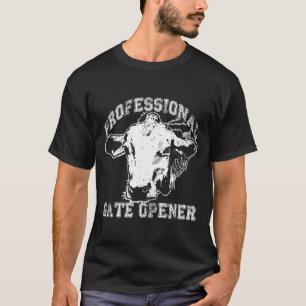 Professional Gate-Opener  For Cow Lovers Flower T-Shirt