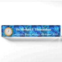 Professional Geneticist Name Display with Blue 